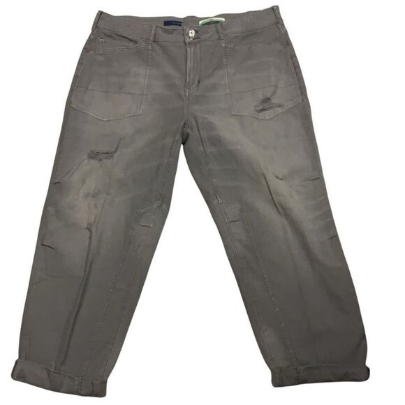 Pilcro Anthropologie Plus Womens Gray Distressed Jeans The Wanderer Size 18W NWT - Picture 1 of 7